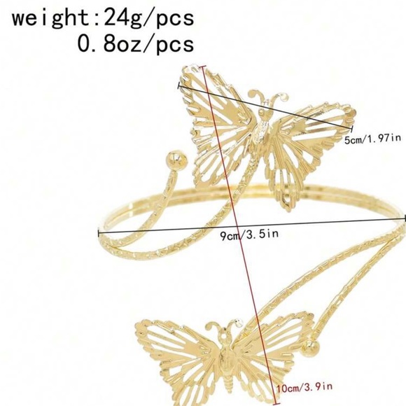 1pc Fashionable & Personality Glossy Decorated Metallic Armlet - Picture 3 of 3